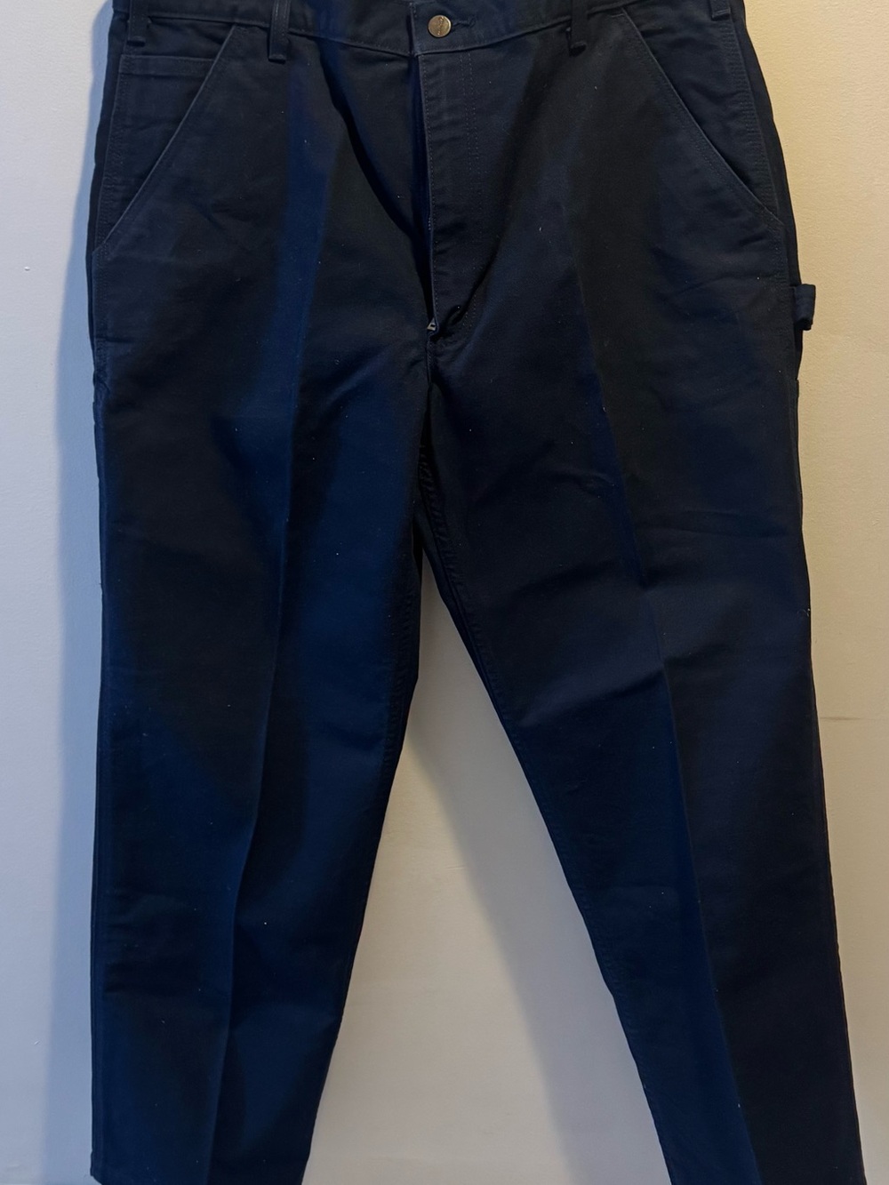 Carhartt dark navy blue Carhartt Men's Loose Fit Washed Duck Utility Work Pants